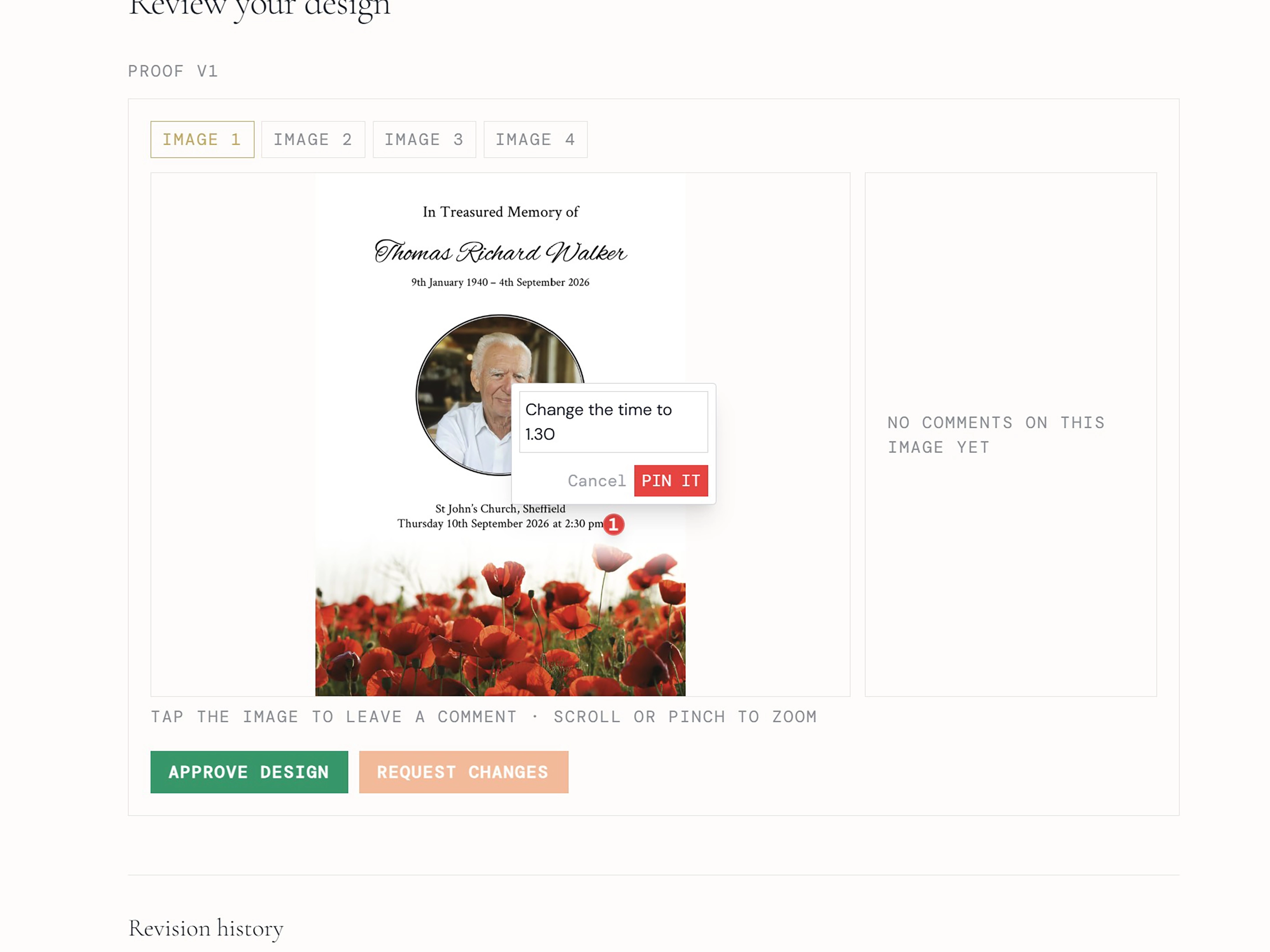 [Photograph — design proof on screen alongside a printed test sheet]