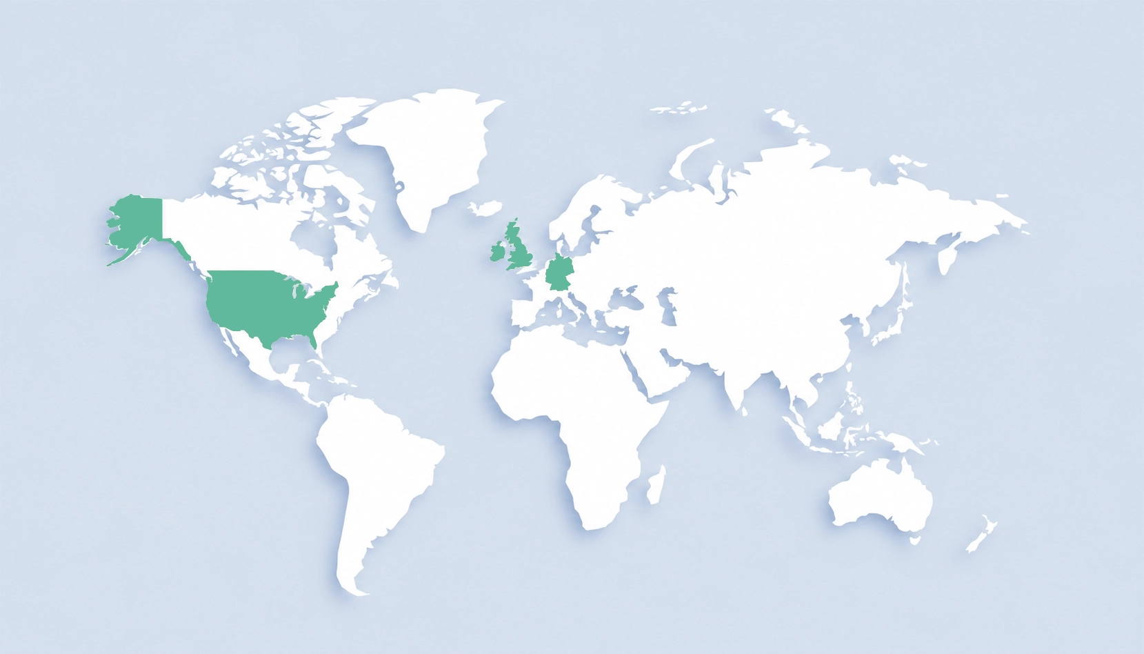 [Illustration — world map with pins marking where orders have shipped]